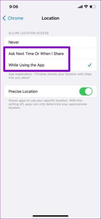 Allow-Chrome-Location-Permission-on-iOS-474x1024-1-324x700 كيفية تعطيل أو تمكين خدمات الموقع في Google Chrome