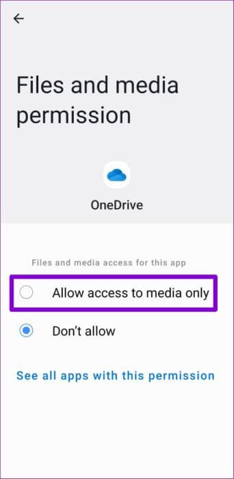Allow-OneDrive-App-Permissions-500x1024-1-342x700 أفضل 6 طرق لإصلاح استمرار Microsoft OneDrive في التعطل على Android