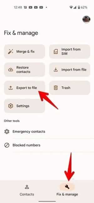 Android-Google-Contacts-Export-300x650 كيفية نقل جهات الاتصال من هاتف إلى آخر