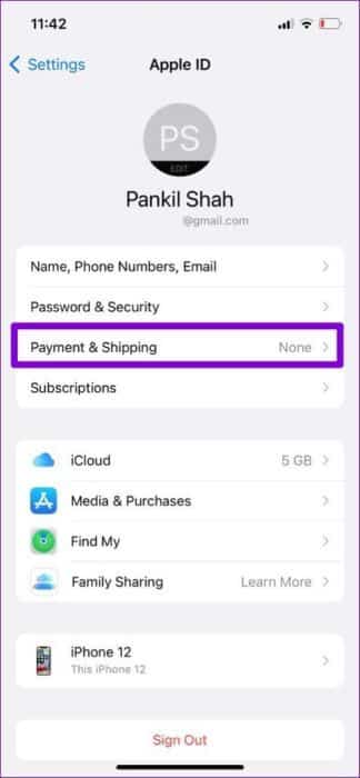 Apple-ID-Payment-and-Shipping-Info-474x1024-1-324x700 أفضل 6 طرق لإصلاح خطأ تحديث إعدادات معرف Apple على iPhone