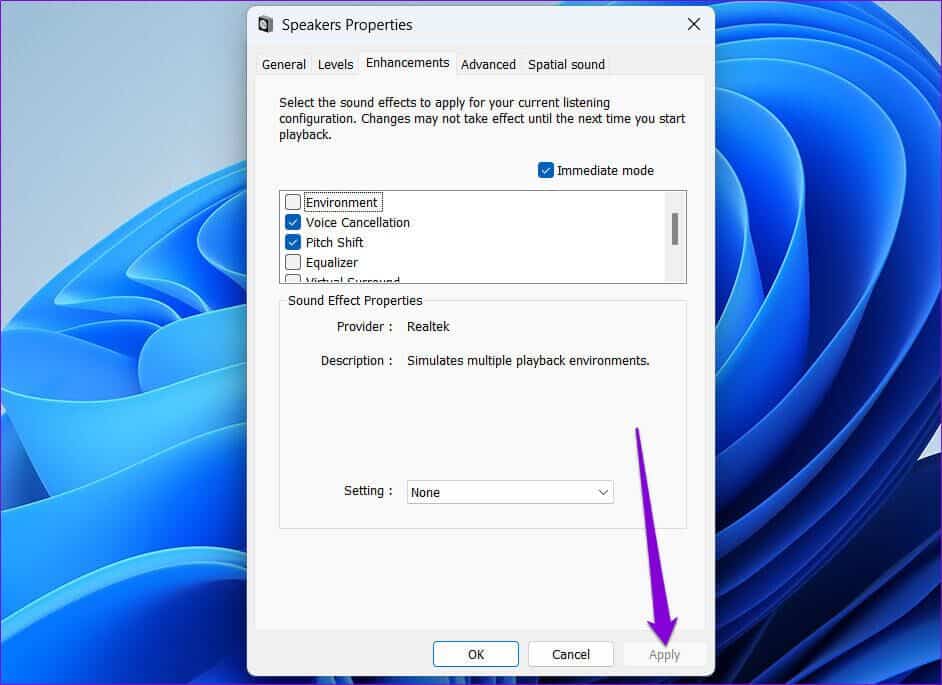 Apply-Audio-Enhancements-on-Windows-942x685 أفضل 6 طرق للحصول على جودة صوت أفضل على Windows 11
