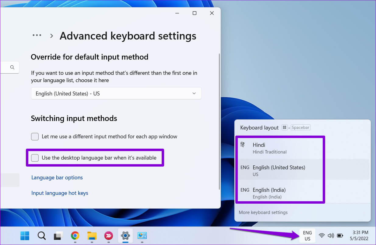 Change-Keyboard-Language-from-Taskbar-on-Windows-11-1235x806 كيفية تغيير اللغة الافتراضية على Windows 11
