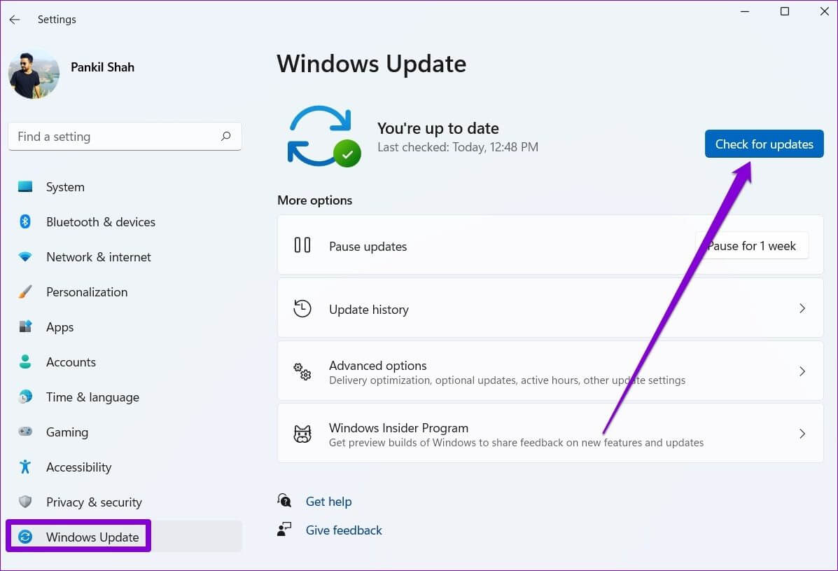 Check-for-Updates-on-Windows-11-6-1197x815 أفضل 6 طرق لإصلاح عدم عمل لوحة المفاتيح على الشاشة على Windows 11