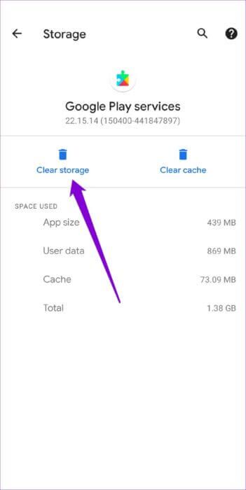 Clear-Google-Play-Services-Storage-513x1024-1-351x700 أفضل 6 طرق لإصلاح استمرار Telegram في التعطل على Android و iPhone