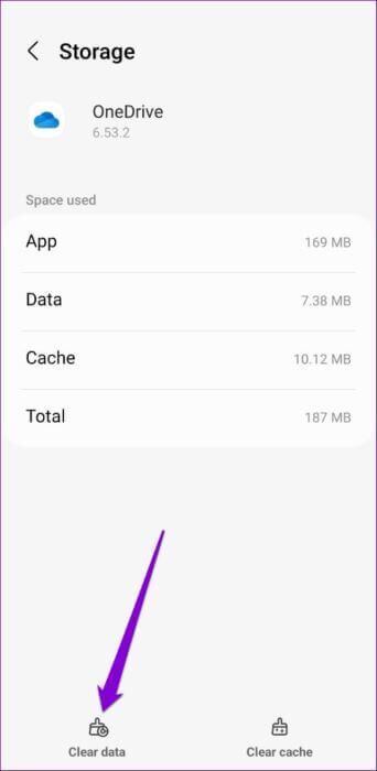 Clear-OneDrive-App-Data-500x1024-1-342x700 أفضل 6 طرق لإصلاح استمرار Microsoft OneDrive في التعطل على Android