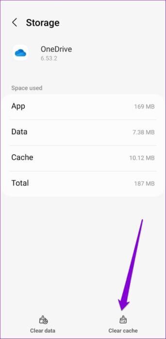 Clear-OneDrive-Cache-500x1024-1-342x700 أفضل 6 طرق لإصلاح استمرار Microsoft OneDrive في التعطل على Android