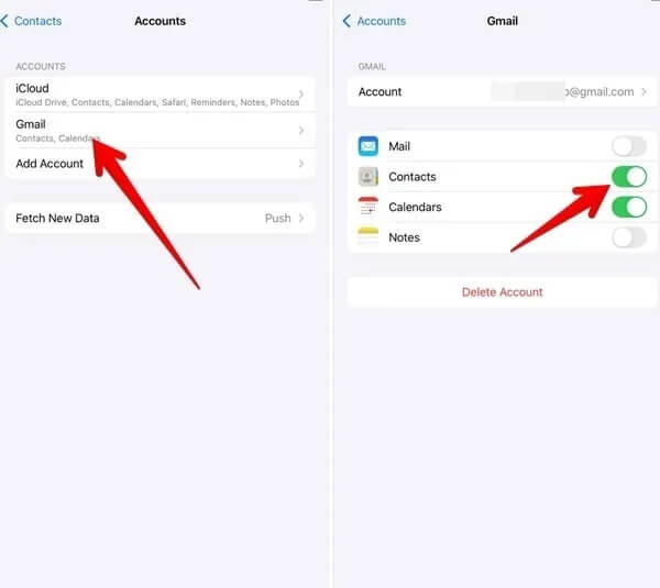 Default-Contact-Storage-Location-iPhone-Enable-Contact-Sync-600x535 كيفية نقل جهات الاتصال من هاتف إلى آخر