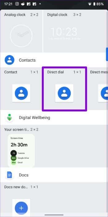 Direct-Dial-Widget-on-Android-512x1024-1-350x700 أفضل 4 طرق لإعداد الاتصال السريع على Android