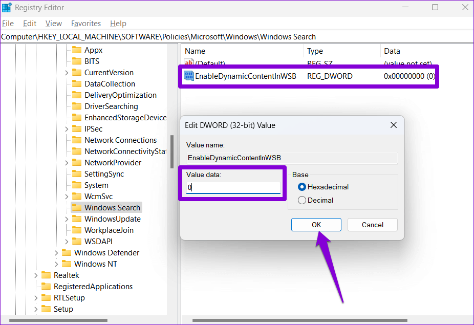 Disable-Search-Highlights-on-Windows-From-Registry-Editor أفضل 3 طرق لتعطيل أو تمكين ميزات البحث في Windows 10 و Windows 11