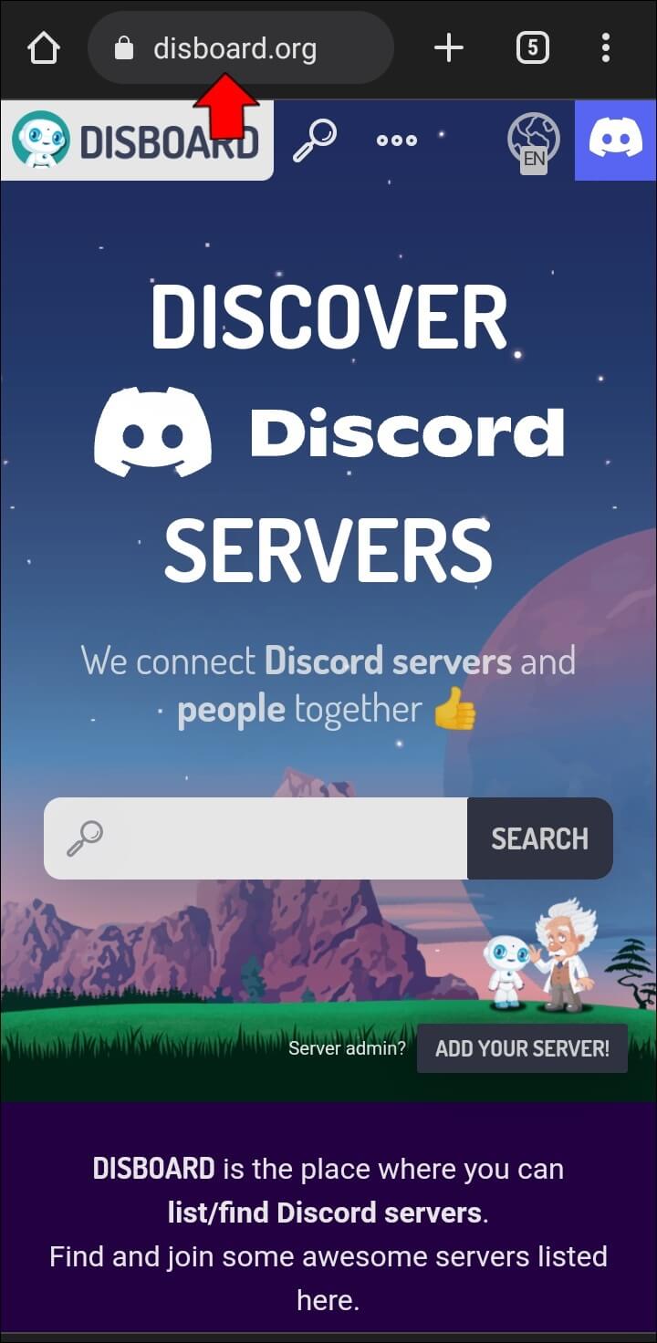 Disboardandriod-1-720x1472 كيفية البحث عن خوادم Discord على جهاز كمبيوتر أو جهاز محمول