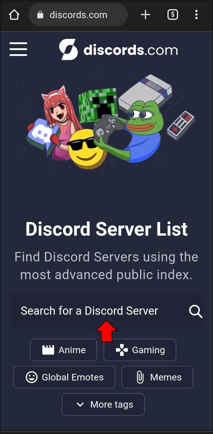 DiscordServersandriod-3-720x1466 كيفية البحث عن خوادم Discord على جهاز كمبيوتر أو جهاز محمول