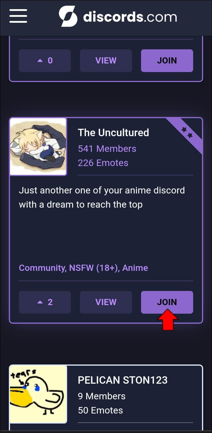DiscordServersandriod-4-720x1466 كيفية البحث عن خوادم Discord على جهاز كمبيوتر أو جهاز محمول