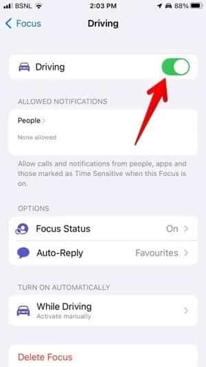 Do-not-disturb-Driving-iPhone-Focus-Off-300x534 كيفية إيقاف تشغيل "عدم الإزعاج" أثناء القيادة
