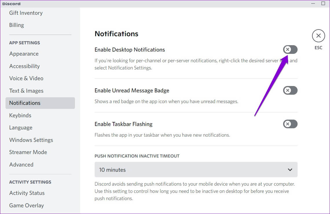 Enable-Desktop-Notifications-on-Discord-1140x739 أفضل 6 طرق لإصلاح عدم عمل إشعارات Discord على Windows 10 و Windows 11