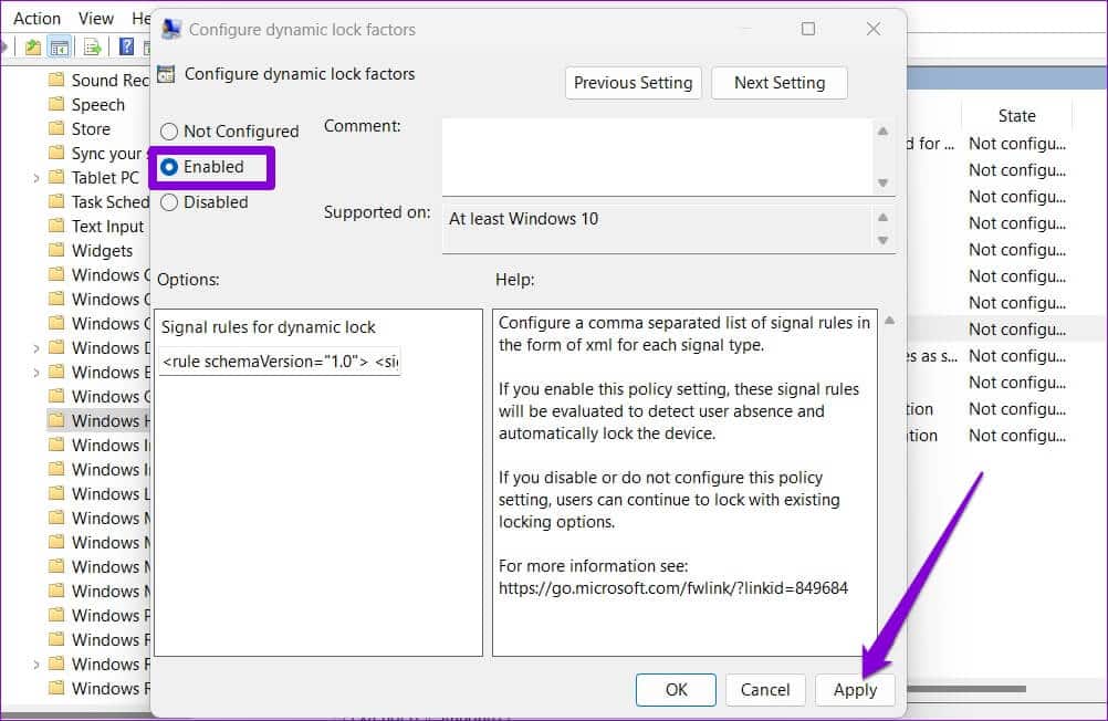 Enable-Dynamic-Lock-on-Windows-via-Group-Policy-1002x652 أفضل 4 طرق لإصلاح عدم عمل القفل الديناميكي على Windows 11