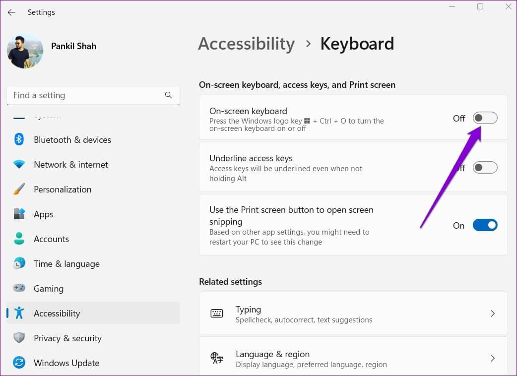 Enable-On-Screen-Keyboard-1-1042x758 أفضل 6 طرق لإصلاح عدم عمل لوحة المفاتيح على الشاشة على Windows 11