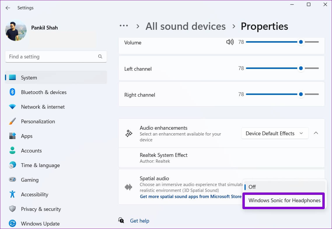 Enable-Spatial-Audio-on-Windows-1138x784 أفضل 6 طرق للحصول على جودة صوت أفضل على Windows 11