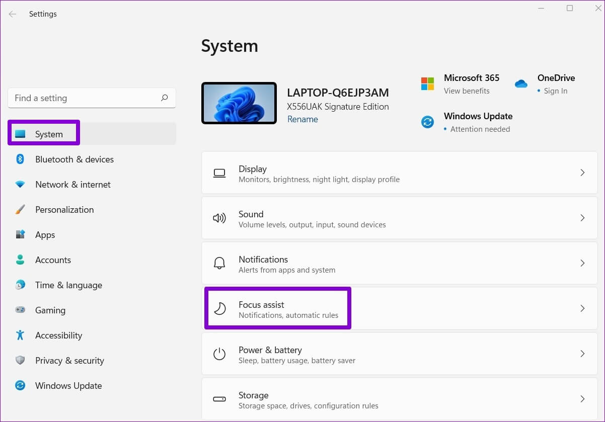 Focus-Assist-on-Windows-11-1202x839 أفضل 6 طرق لإصلاح عدم عمل إشعارات Discord على Windows 10 و Windows 11