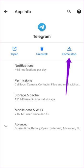 Force-Stop-Telegram-on-Android-512x1024-1-350x700 أفضل 6 طرق لإصلاح استمرار Telegram في التعطل على Android و iPhone
