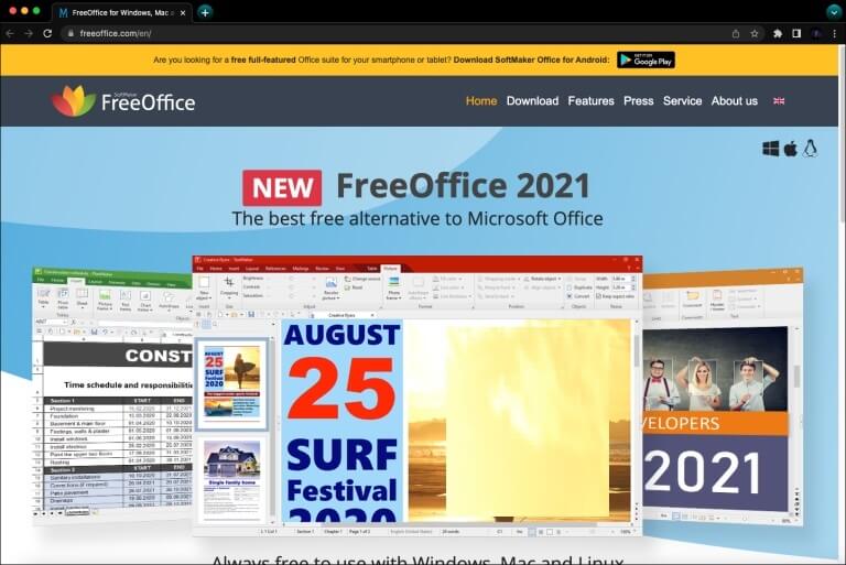 Free-Office-768x513 بدائل Microsoft Word لنظام التشغيل Mac
