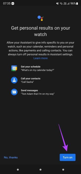 GW-GA-23-326x700 كيفية تثبيت Google Assistant واستخدامه على Samsung Galaxy Watch 4