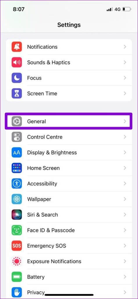 General-Settings-on-iPhone-7-474x1024-1-474x1024 أفضل 6 طرق لإصلاح خطأ "لا يمكن التحقق من هوية الخادم" على iPhone