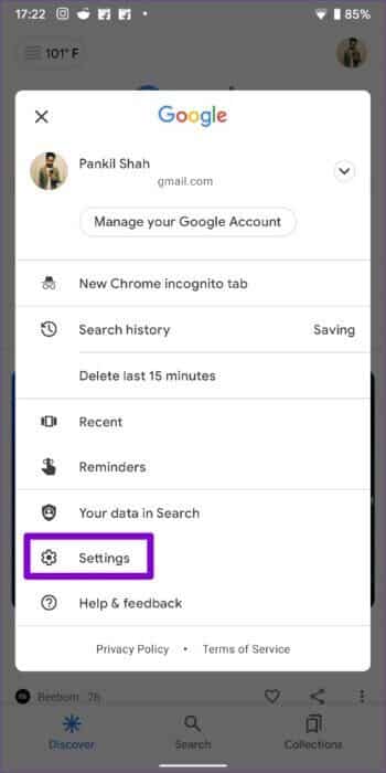 Google-App-Settings-on-Android-512x1024-1-350x700 أفضل 4 طرق لإعداد الاتصال السريع على Android