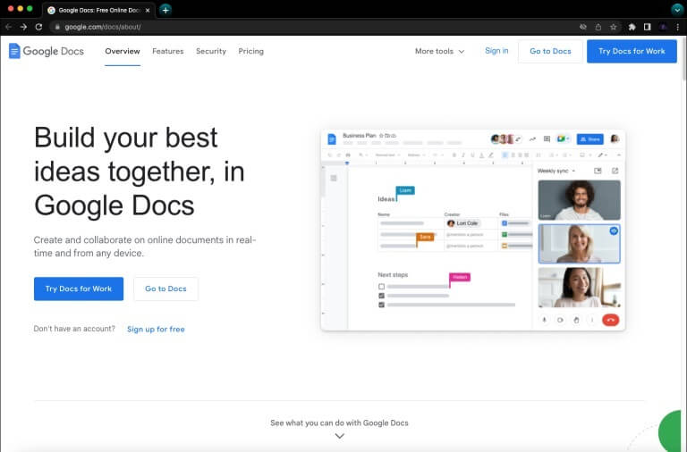 Google-Docs-768x506 بدائل Microsoft Word لنظام التشغيل Mac