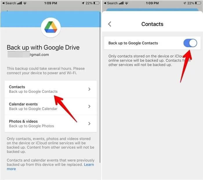 Google-Drive-Backup-Contacts-700x620 كيفية نقل جهات الاتصال من هاتف إلى آخر