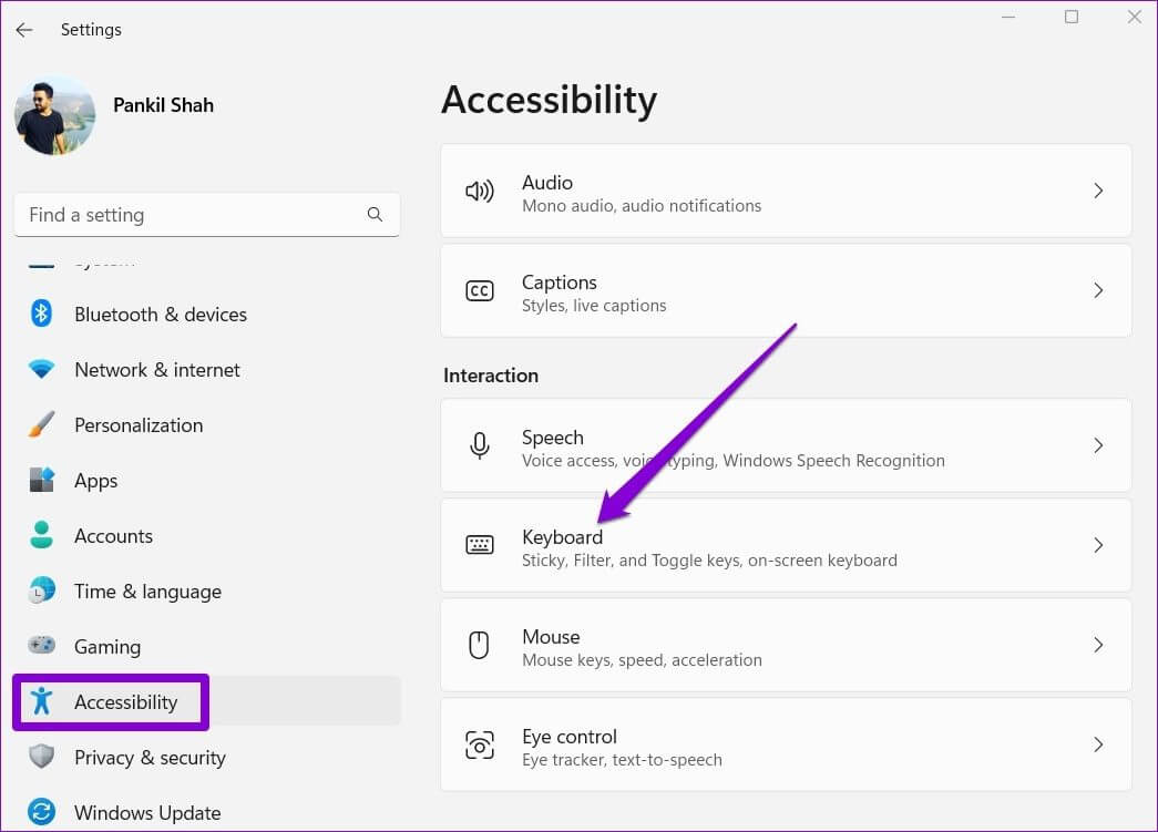 Keyboard-Settings-on-Windows-1-1045x751 أفضل 6 طرق لإصلاح عدم عمل لوحة المفاتيح على الشاشة على Windows 11