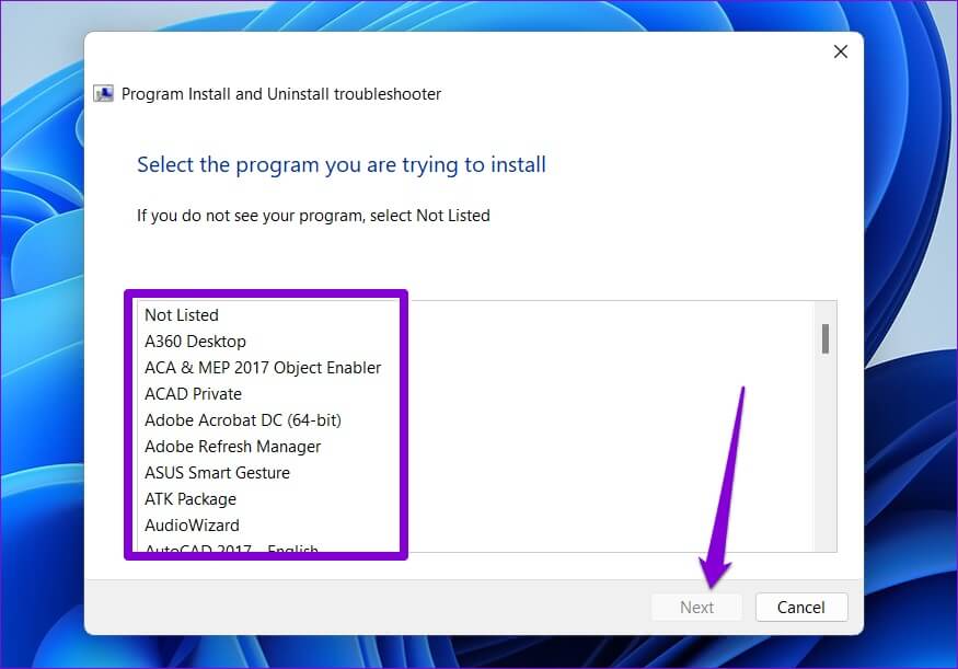 List-of-Programs-on-Windows-875x611 أهم 6 طرق لإصلاح تعذر تثبيت البرامج أو البرمجيات على Windows 11