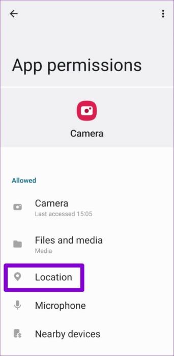 Location-Permissions-for-Camera-App-500x1024-1-342x700 كيفية إزالة بيانات الموقع من الصور على Android و Windows