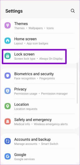 Lock-Screen-Settings-on-Samsung-Phone-500x1024-1-342x700 كيفية إخفاء إشعارات شاشة القفل على Android