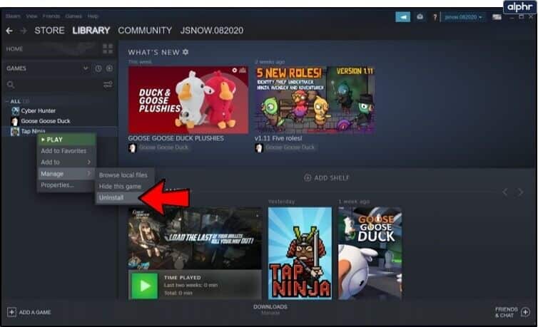 كيفية إلغاء تثبيت لعبة Steam - %categories