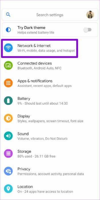 Network-Internet-on-Android-513x1024-1-351x700 كيفية إظهار و عرض ومشاركة كلمات مرور Wi-Fi على Android