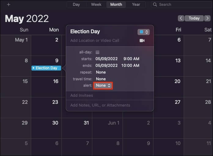 None-next-to-alert-697x511 كيفية ضبط عداد الوقت على جهاز Mac
