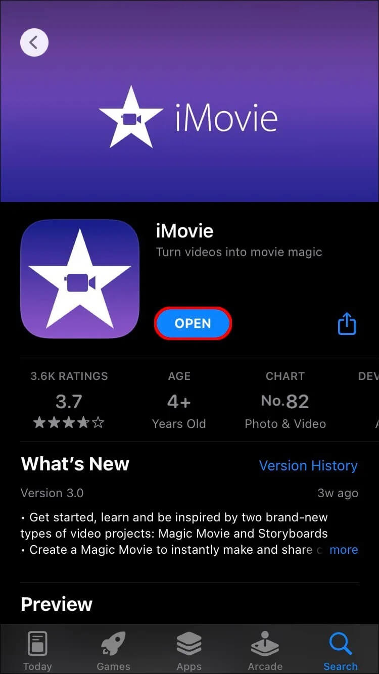 Open-750x1334 كيفية قص مقاطع الفيديو في IMovie