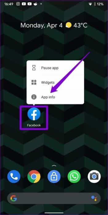 Open-Facebook-App-Info-1-513x1024-1-351x700 أفضل 9 طرق لإصلاح قصص Facebook التي لا تظهر على الهاتف المحمول والكمبيوتر الشخصي