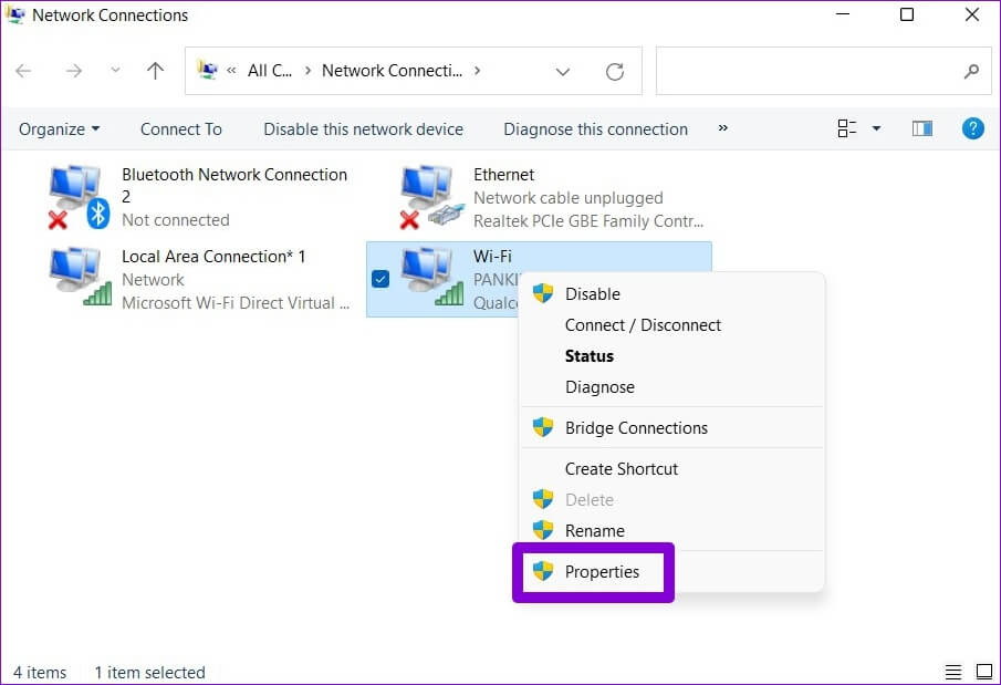 Open-Network-Properties-5-905x619 أفضل 6 طرق لإصلاح عدم استجابة خادم DNS على Windows 11