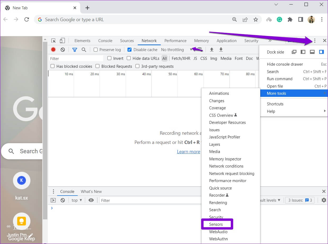 Open-Sensors-in-Chrome-1240x922 كيفية تعطيل أو تمكين خدمات الموقع في Google Chrome