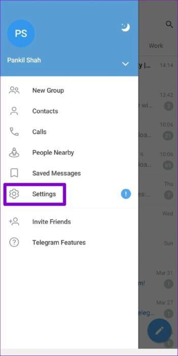 Open-Settings-on-Telegram-2-513x1024-1-351x700 أفضل 6 طرق لإصلاح استمرار Telegram في التعطل على Android و iPhone