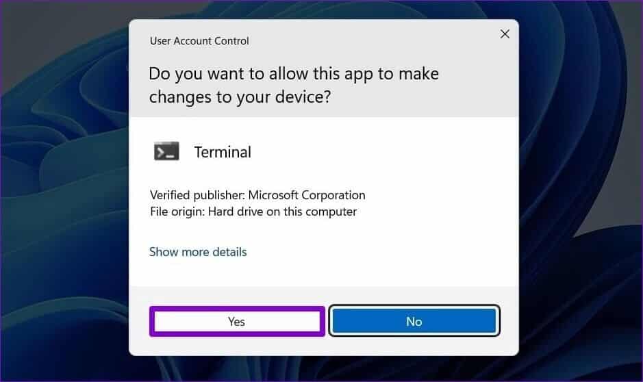 Open-Terminal-UAC-Prompt-2-939x558 أفضل 4 طرق لتعطيل شاشة تسجيل الدخول بعد السكون على Windows 11