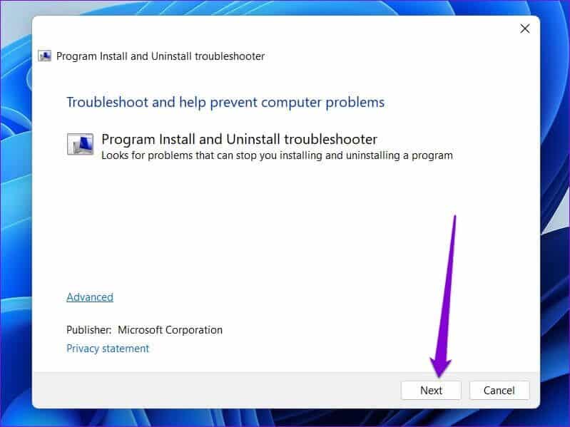 Program-Installer-and-Uninstaller-Troubleshooter-799x599 أهم 6 طرق لإصلاح تعذر تثبيت البرامج أو البرمجيات على Windows 11