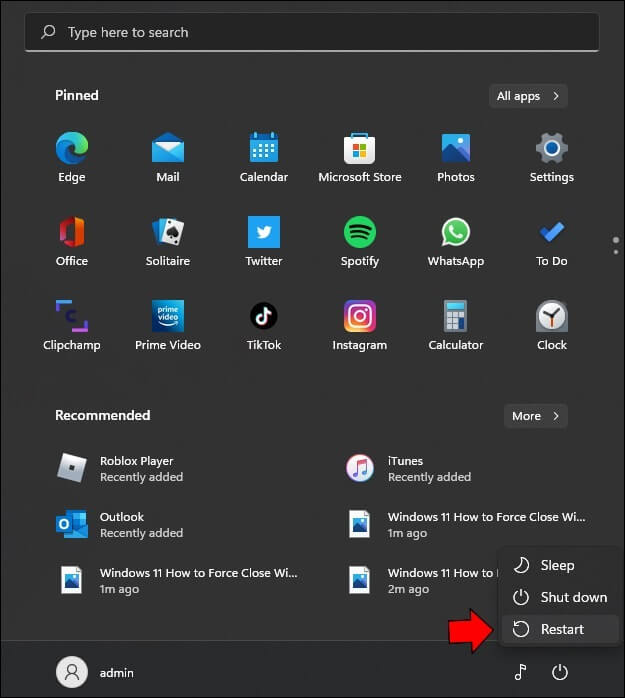 Reboot-Using-the-Start-Menu-3-625x698 كيفية فرض إغلاق برنامج في Windows 11