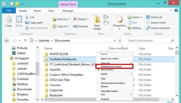 Recycle-bin-restore-previous-file-versions-700x400 4 طرق لاستعادة الملفات المحذوفة في Windows