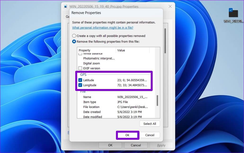 Remove-Location-from-Photo-on-Windows-1031x646 كيفية إزالة بيانات الموقع من الصور على Android و Windows