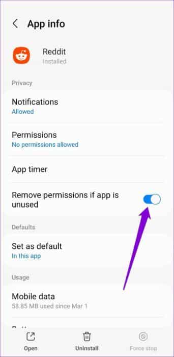 Remvoe-Permission-If-App-is-Unused-500x1024-1-342x700 كيفية تمكين وتعطيل وإدارة أذونات التطبيق على Android