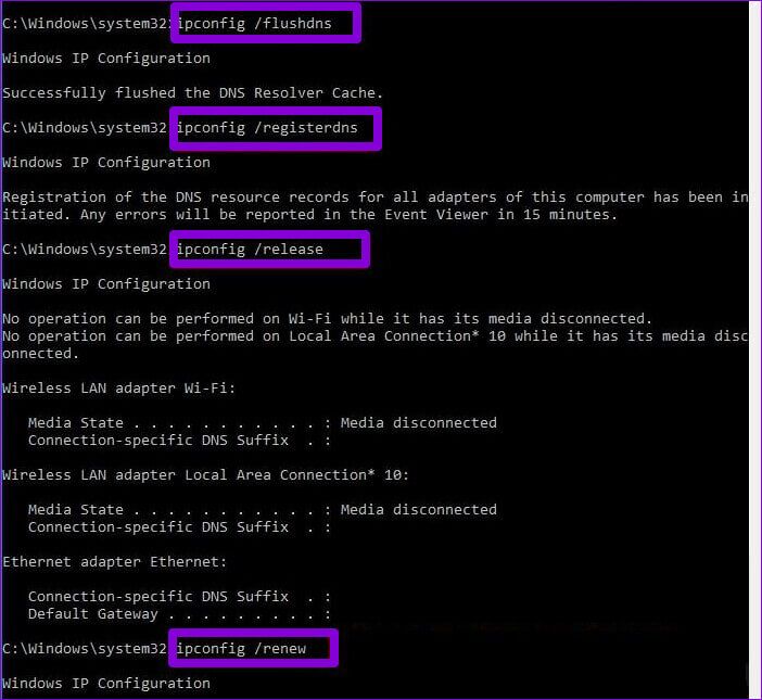 Renew-DNS-702x645 أفضل 6 طرق لإصلاح عدم استجابة خادم DNS على Windows 11