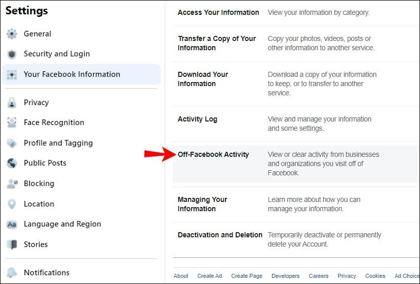 Screenshot_26-8-818x554 كيفية حذف جميع بيانات Facebook
