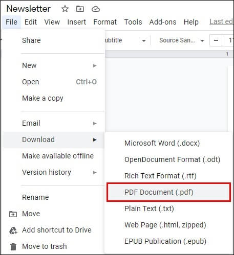 كيفية تحويل ملف PDF إلى مستند Google و Doc قابل للتحرير إلى PDF - %categories